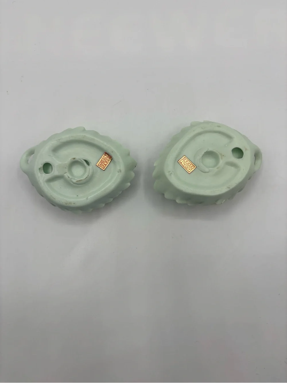 Vintage Mini Rose leaf CANDLE HOLDER Ardalt Japan Set Of Two